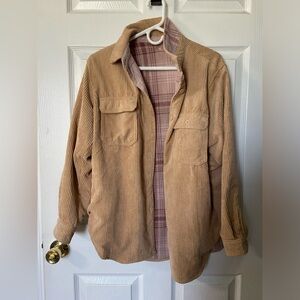 Tan Corduroy Shacket